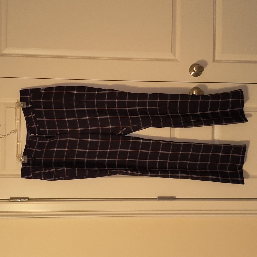 Black striped dress pants, size 16